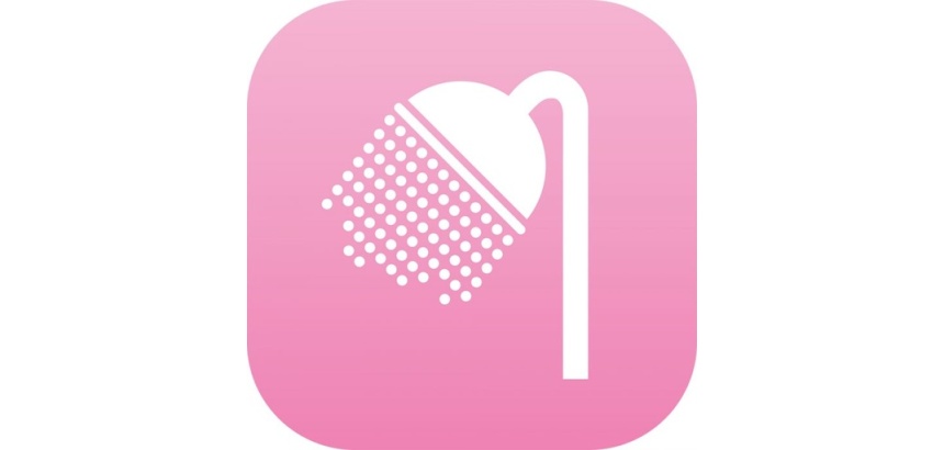 Plaque Signalétique en Plexiglas PLEXI - Douche  (Rose)