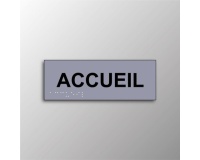 Plaque en relief et braille ACCUEIL