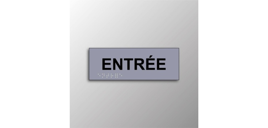 Plaque en relief et braille ENTREE