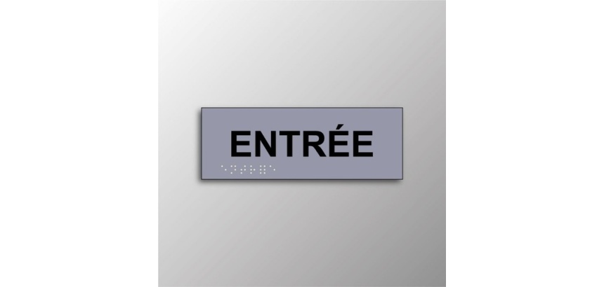 Plaque en relief et braille ENTREE