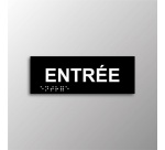 Plaque en relief et braille ENTREE