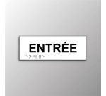 Plaque en relief et braille ENTREE