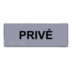 Plaque en relief et braille PRIVE