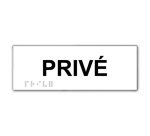Plaque en relief et braille PRIVE