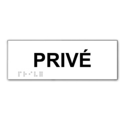 Plaque en relief et braille PRIVE