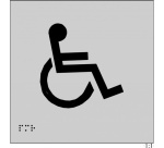 Plaques en relief et braille toilettes Handicapés Dimensions:150 x 150 mm (carré) -