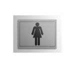 Plaque gravée - Toilettes picto Femme - 10x14cm