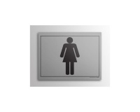 Plaque gravée - Toilettes picto Femme - 10x14cm