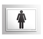 Plaque gravée - Toilettes picto Femme - 10x14cm