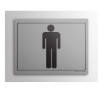 Plaque gravée - WC Homme - 10x14cm