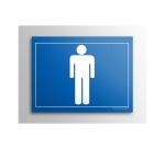 Plaque gravée - WC Homme - 10x14cm