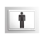 Plaque gravée - WC Homme - 10x14cm