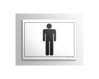 Plaque gravée - WC Homme - 10x14cm