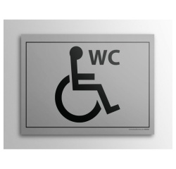 Plaque Gravée - WC pour PMR - 10x14cm