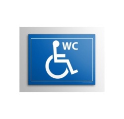 Plaque Gravée - WC pour PMR - 10x14cm