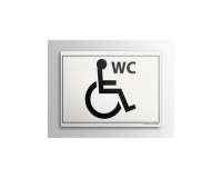 Plaque Gravée - WC pour PMR - 10x14cm