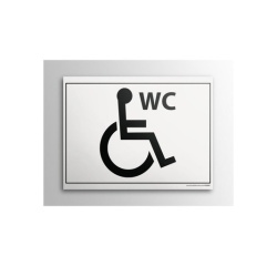Plaque Gravée - WC pour PMR - 10x14cm