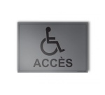 Plaque gravée - Accès - + Picto Handicapé