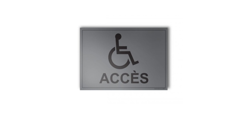 Plaque gravée - Accès - + Picto Handicapé