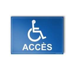 Plaque gravée - Accès - + Picto Handicapé