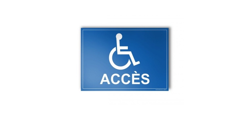 Plaque gravée - Accès - + Picto Handicapé