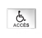 Plaque gravée - Accès - + Picto Handicapé