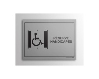 Plaque gravée Ascenseur Réservé PMR - 14 x 10 cm - gravoply