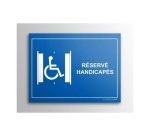 Plaque gravée Ascenseur Réservé PMR - 14 x 10 cm - gravoply