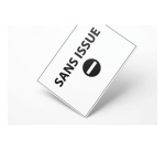 Plaque - Interdiction Gravée Sans Issue - 10 x 14 cm - Gravoply® Blanc