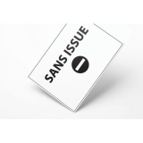 Plaque - Interdiction Gravée Sans Issue - 10 x 14 cm - Gravoply® Blanc