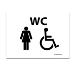 Plaque gravée WC Femme + Personne handicapée
