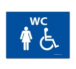 Plaque gravée WC Femme + Personne handicapée