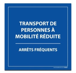 Plaque magnétique pour véhicule - Transport PMR, arrêts fréquents