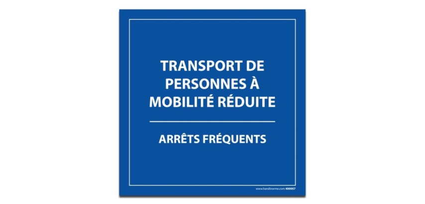 Plaque magnétique pour véhicule - Transport PMR, arrêts fréquents