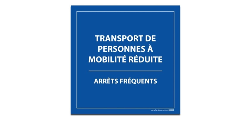 Plaque magnétique pour véhicule - Transport PMR, arrêts fréquents