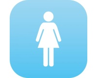 Plaque PLEXI Femme - 120 x 120 mm