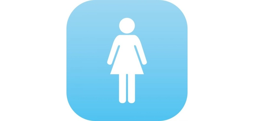 Plaque PLEXI Femme - 120 x 120 mm