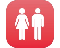Plaque PLEXI Mixte Homme/Femme - 120 x 120 mm  (Rouge)
