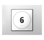 Panneau porte - NUMERO 6 - relief et braille