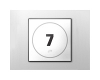 Panneau porte - NUMERO 7 - relief et braille  (Bleu)