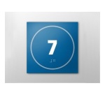 Panneau porte - NUMERO 7 - relief et braille