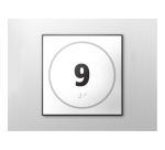 Panneau porte - NUMERO 9 - relief et braille  (Bleu)