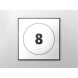 Panneau en relief et en braille - Numéro 8  (Bleu)