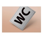 Plaque gravée WC - 10x14cm