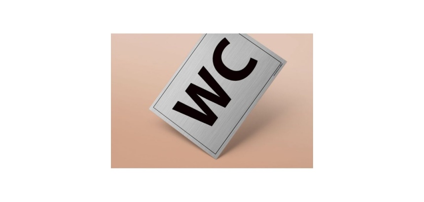 Plaque gravée WC - 10x14cm