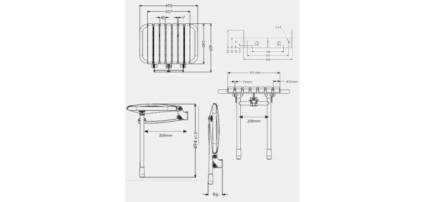 Siège de douche escamotable  (copie)