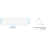 Rail de guidage PMR LIGNE  (Noir)