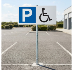 Kit panneau de parking - P symbole PMR