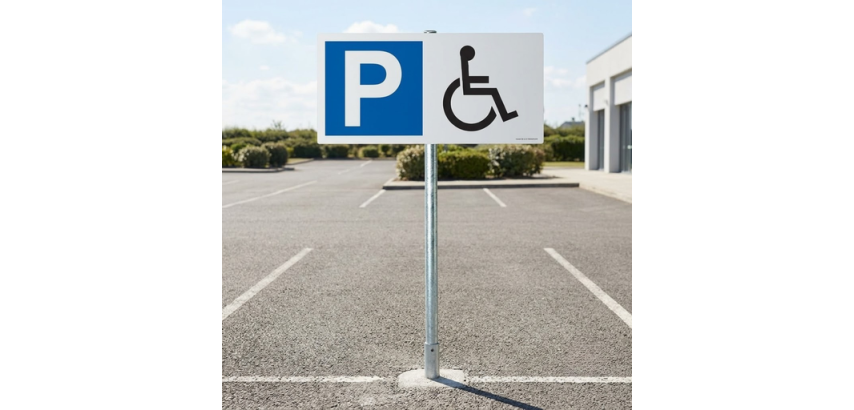 Kit panneau de parking - P symbole PMR