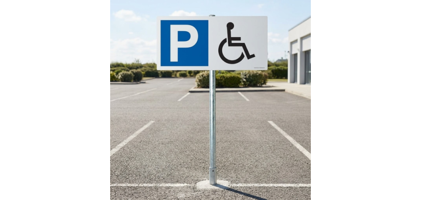 Kit panneau de parking - P symbole PMR